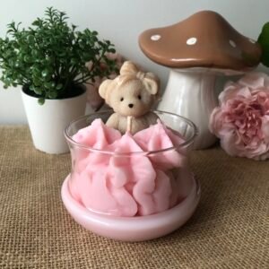 Bougie Nounours rose