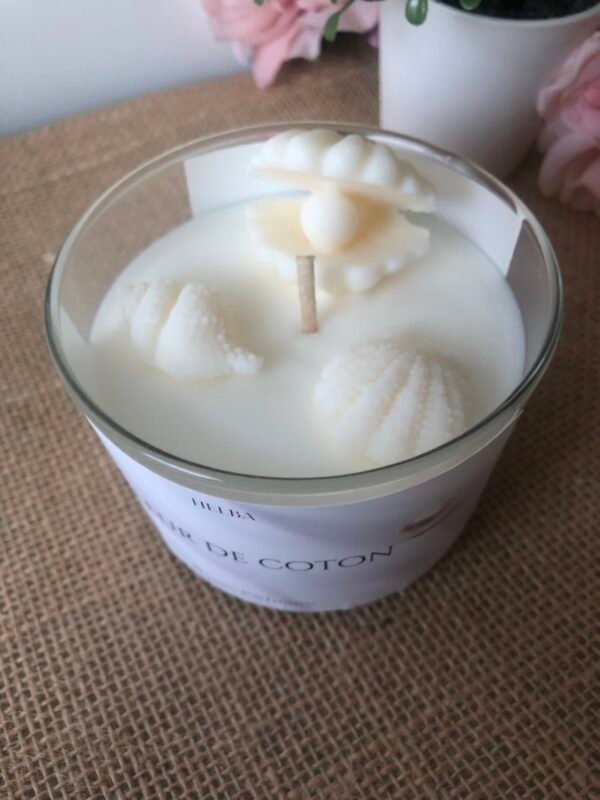 Photo Bougie Fleur de coton