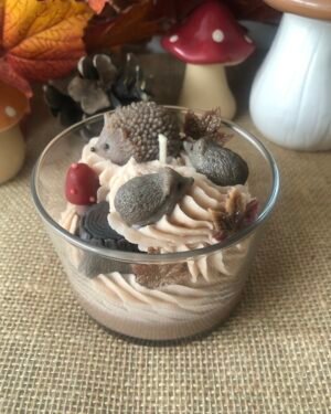 Bougie parfumée Hérissons & décor d’automne